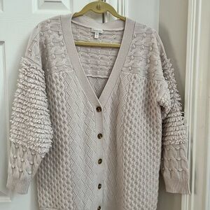 Garnet Hill size S v neck washable cashmere button cardigan